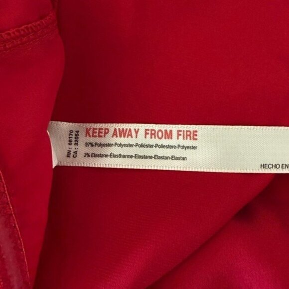 ANTHROPOLOGIE Satin Red Bow Crop Top Strapless Size L - Picture 7 of 11